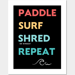 Surfing Routine Light Posters and Art